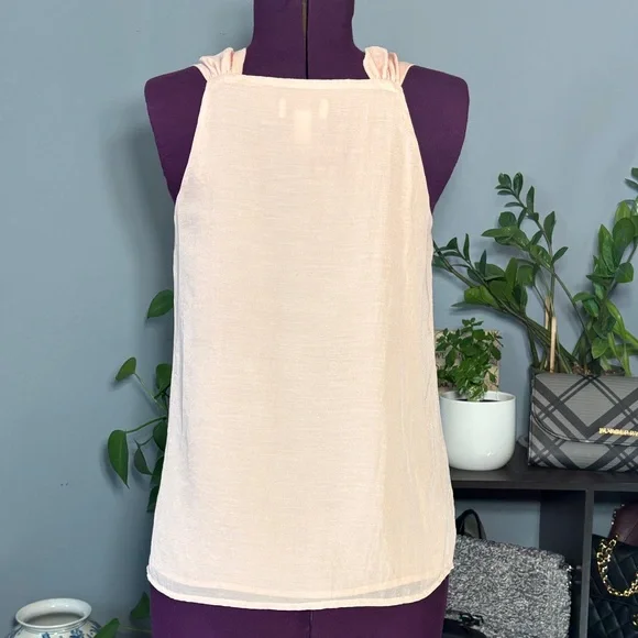 LOFT Soft Pink Floral Accent Blouse - Picture 3 of 9